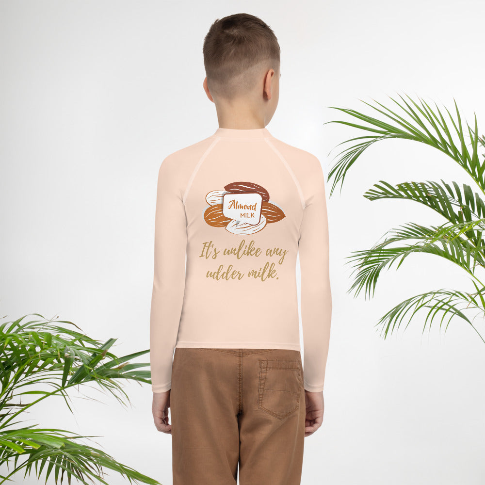 I Love Almond Milk Youth Rash Guard