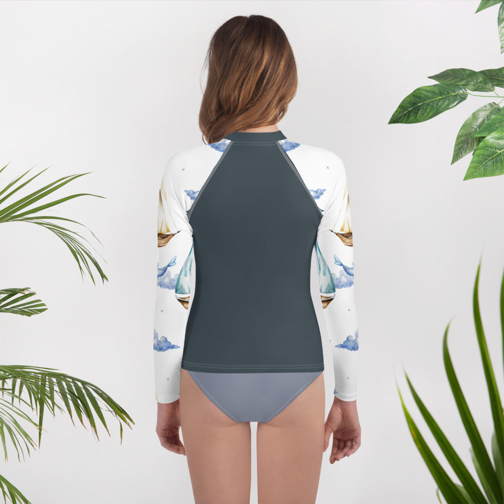 Unisex Youth Rash Guard Sea Adventure