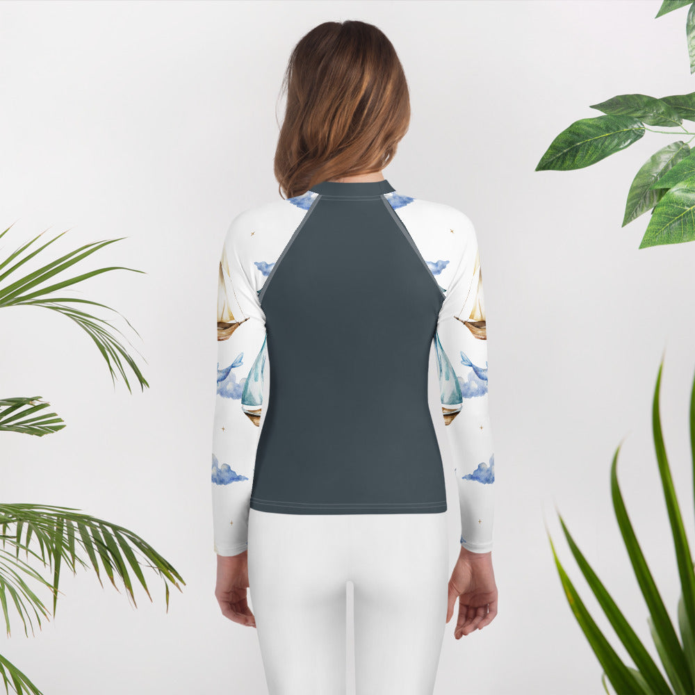 Unisex Youth Rash Guard Sea Adventure