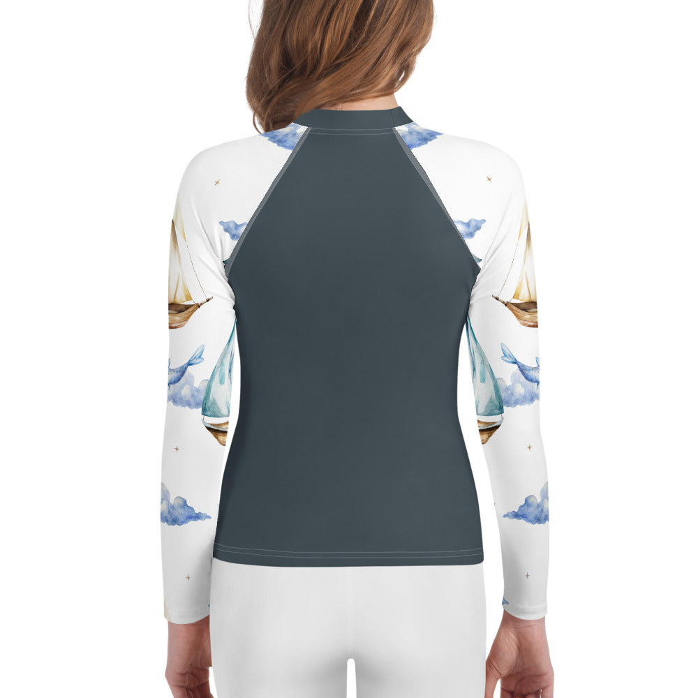 Unisex Youth Rash Guard Sea Adventure