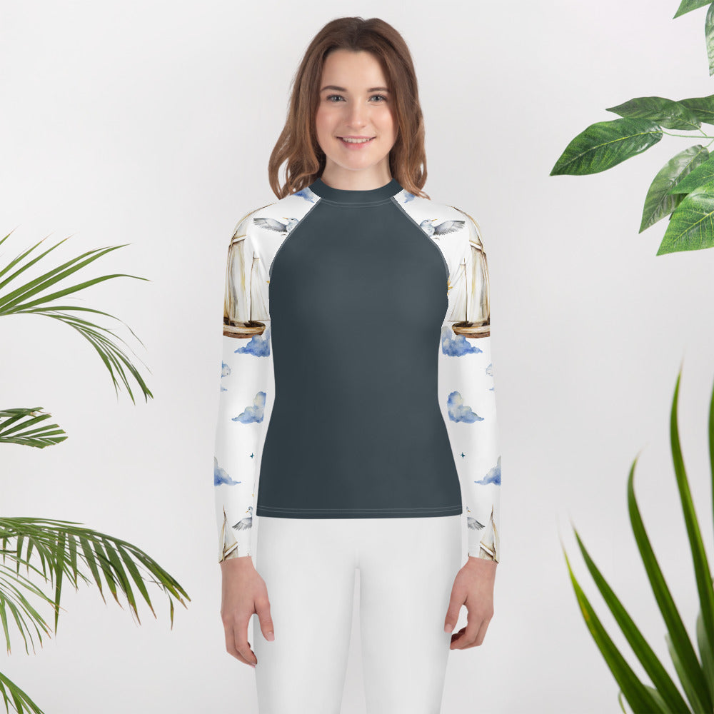 Unisex Youth Rash Guard Sea Adventure