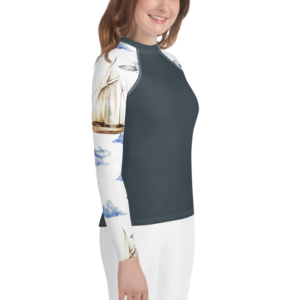 Unisex Youth Rash Guard Sea Adventure