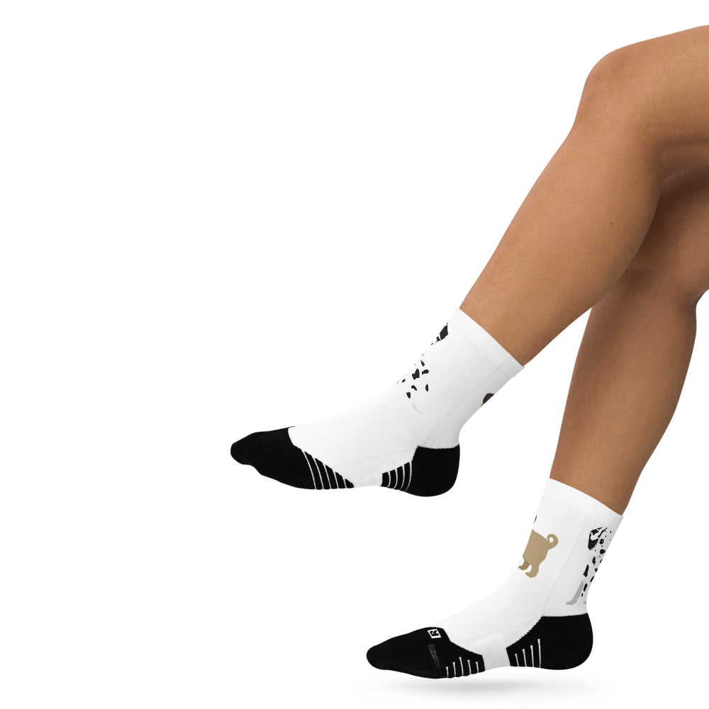 Fabulous Unisex Ankle Socks. Cartoon Dogs