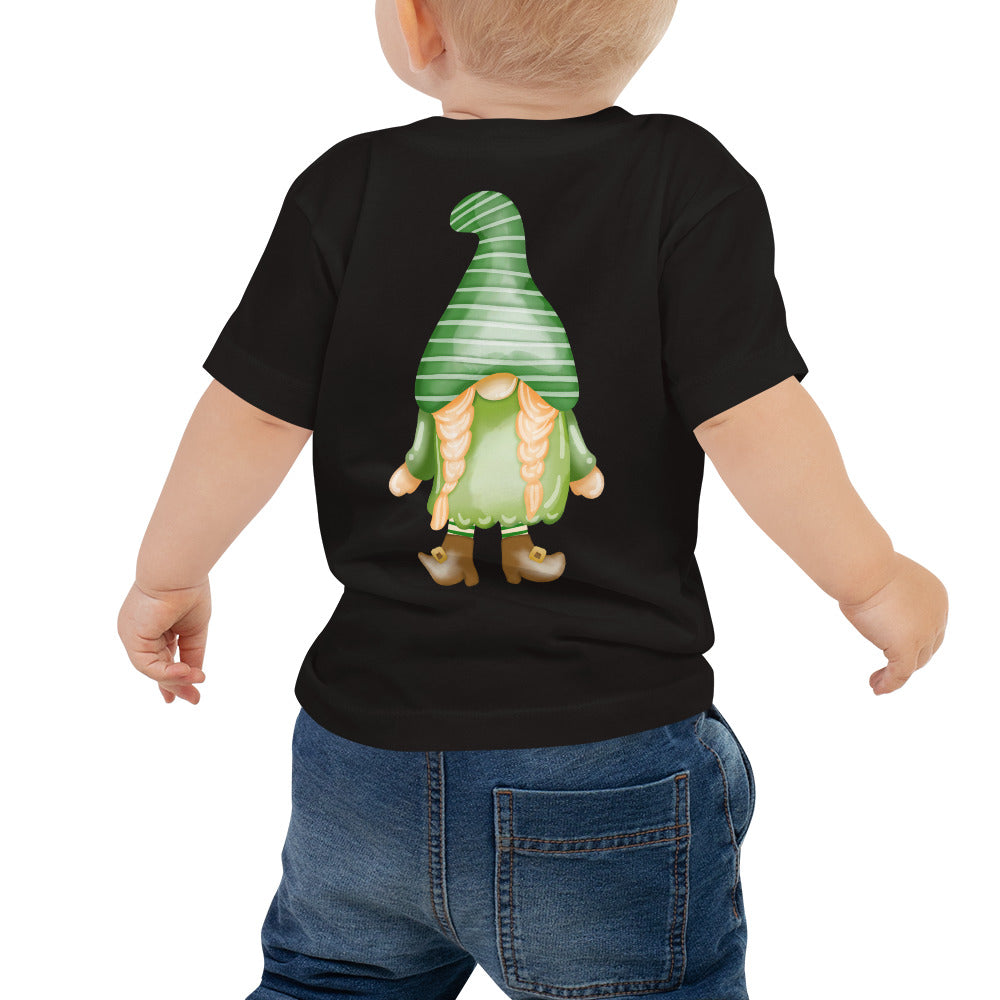 Baby Jersey Short Sleeve Tee Green Garden Gnomes