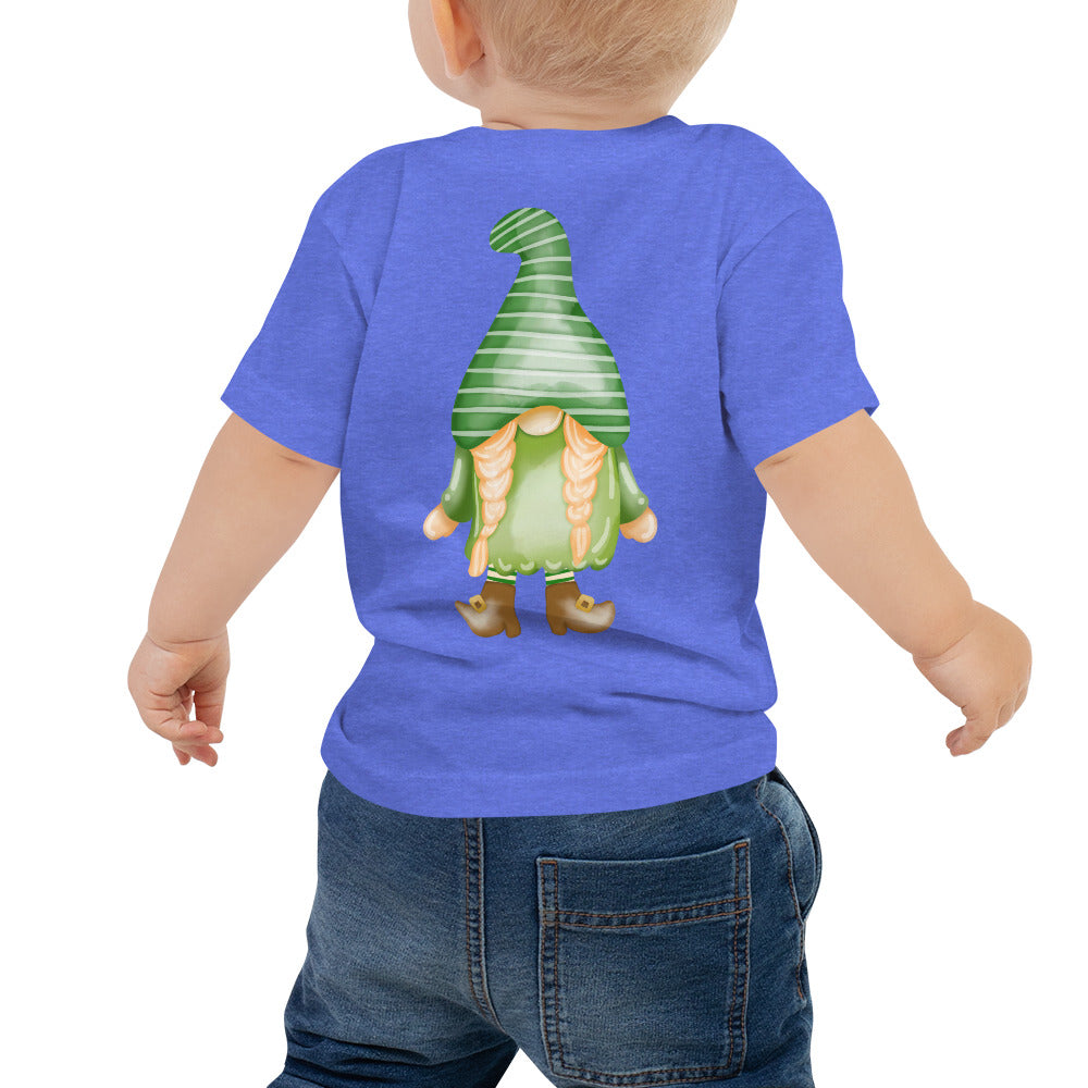 Baby Jersey Short Sleeve Tee Green Garden Gnomes
