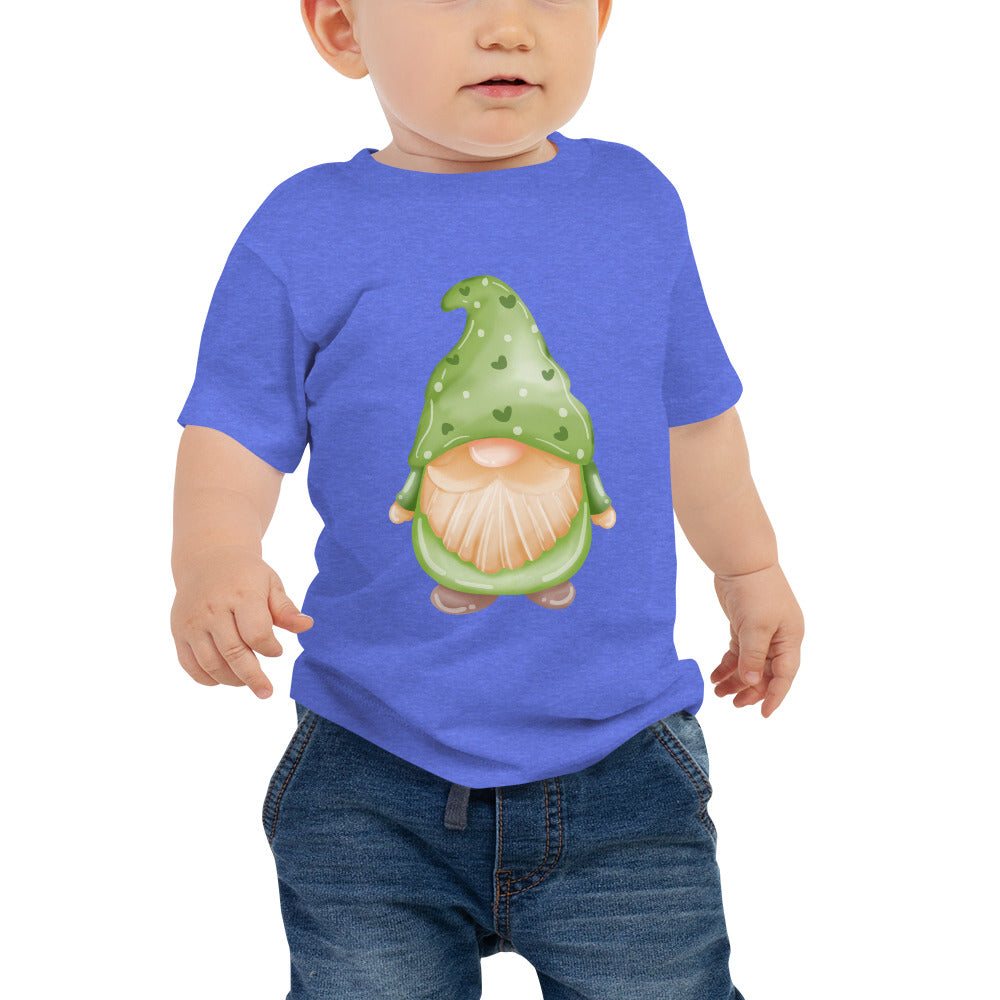 Baby Jersey Short Sleeve Tee Green Garden Gnomes