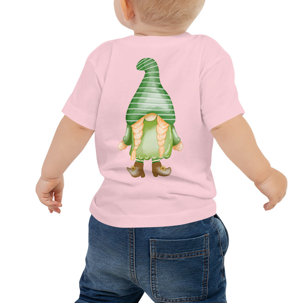 Baby Jersey Short Sleeve Tee Green Garden Gnomes