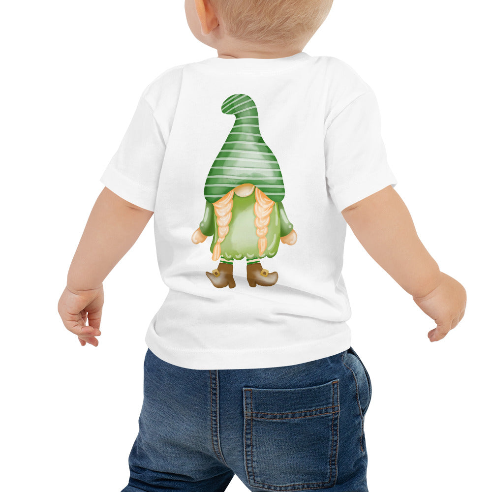 Baby Jersey Short Sleeve Tee Green Garden Gnomes