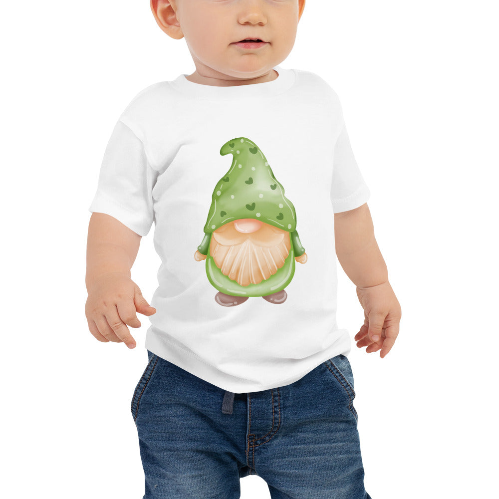 Baby Jersey Short Sleeve Tee Green Garden Gnomes