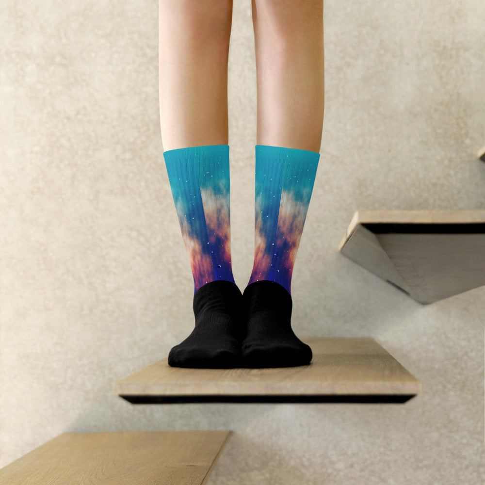 Unisex Cosy Socks Galaxy Background