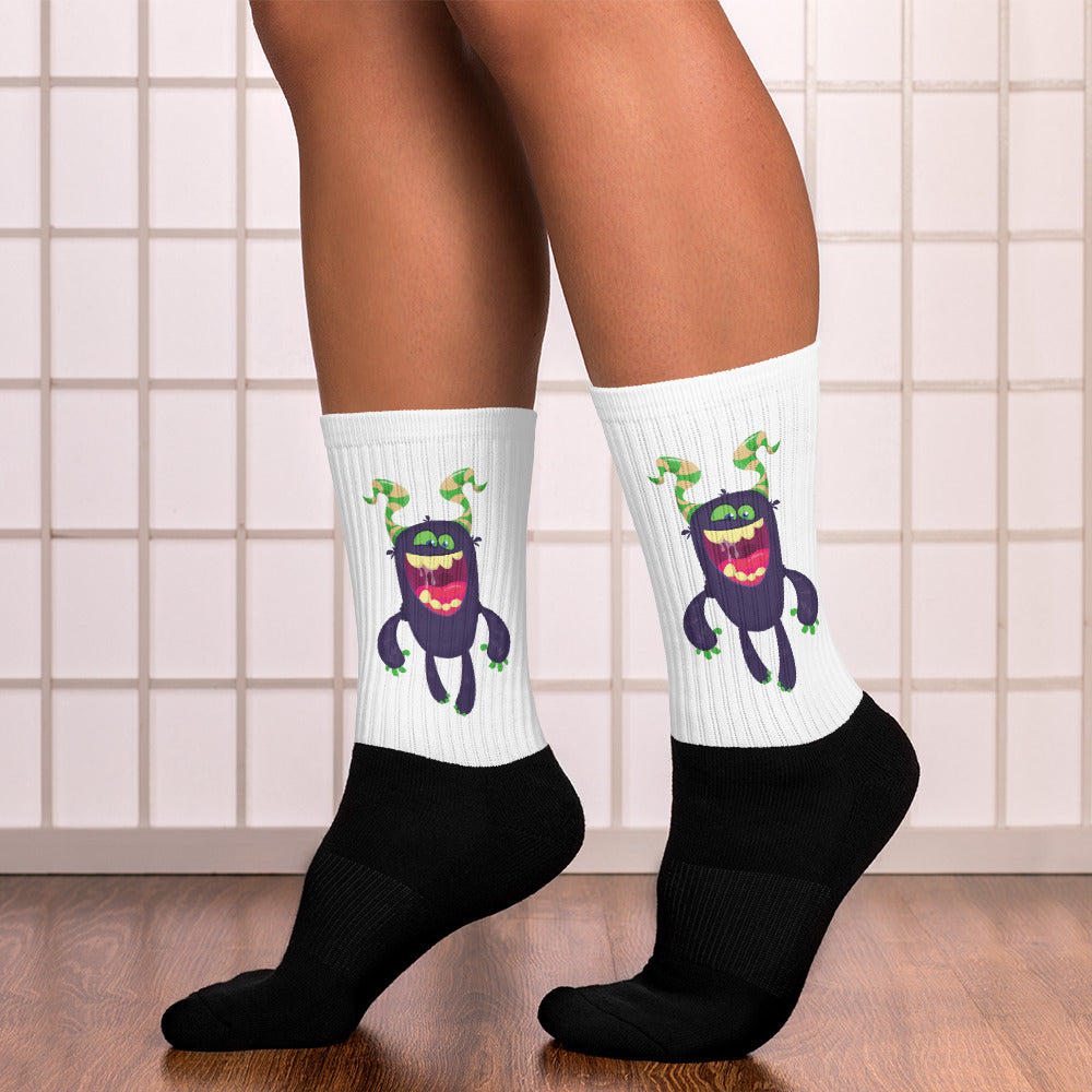 Halloween Unisex Socks Purple Monster!