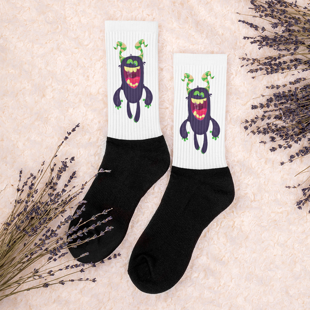 Halloween Unisex Socks Purple Monster!