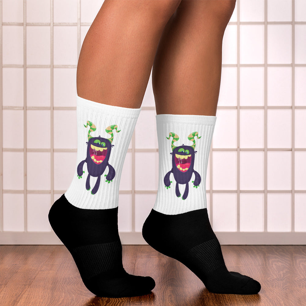 Halloween Unisex Socks Purple Monster!