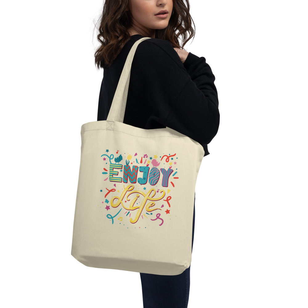 Designer Eco Tote Bag Enjoy Life!