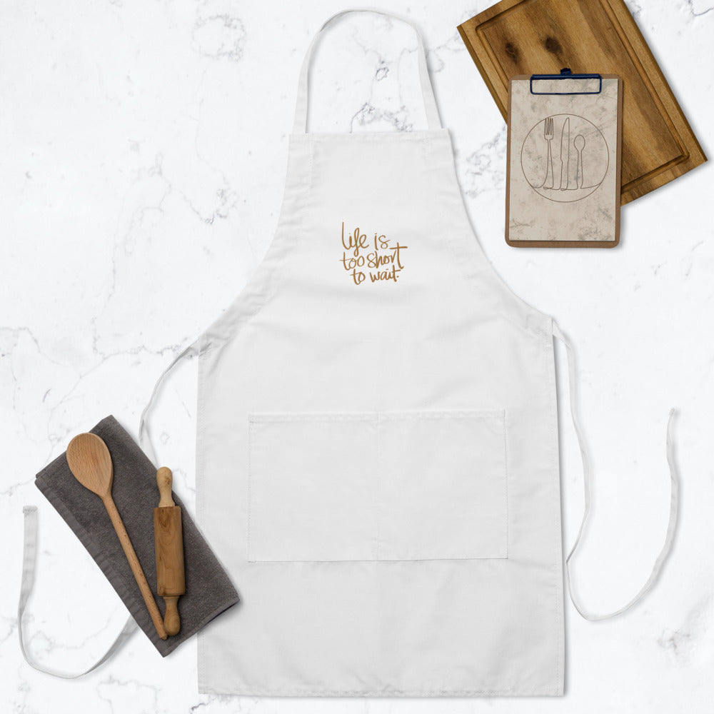 Life Embroidered Apron