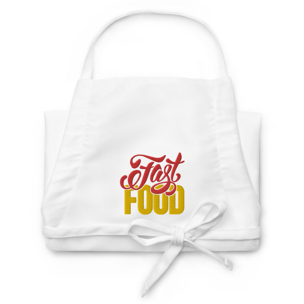 Kitchen Embroidered Apron Fast Food Lettering