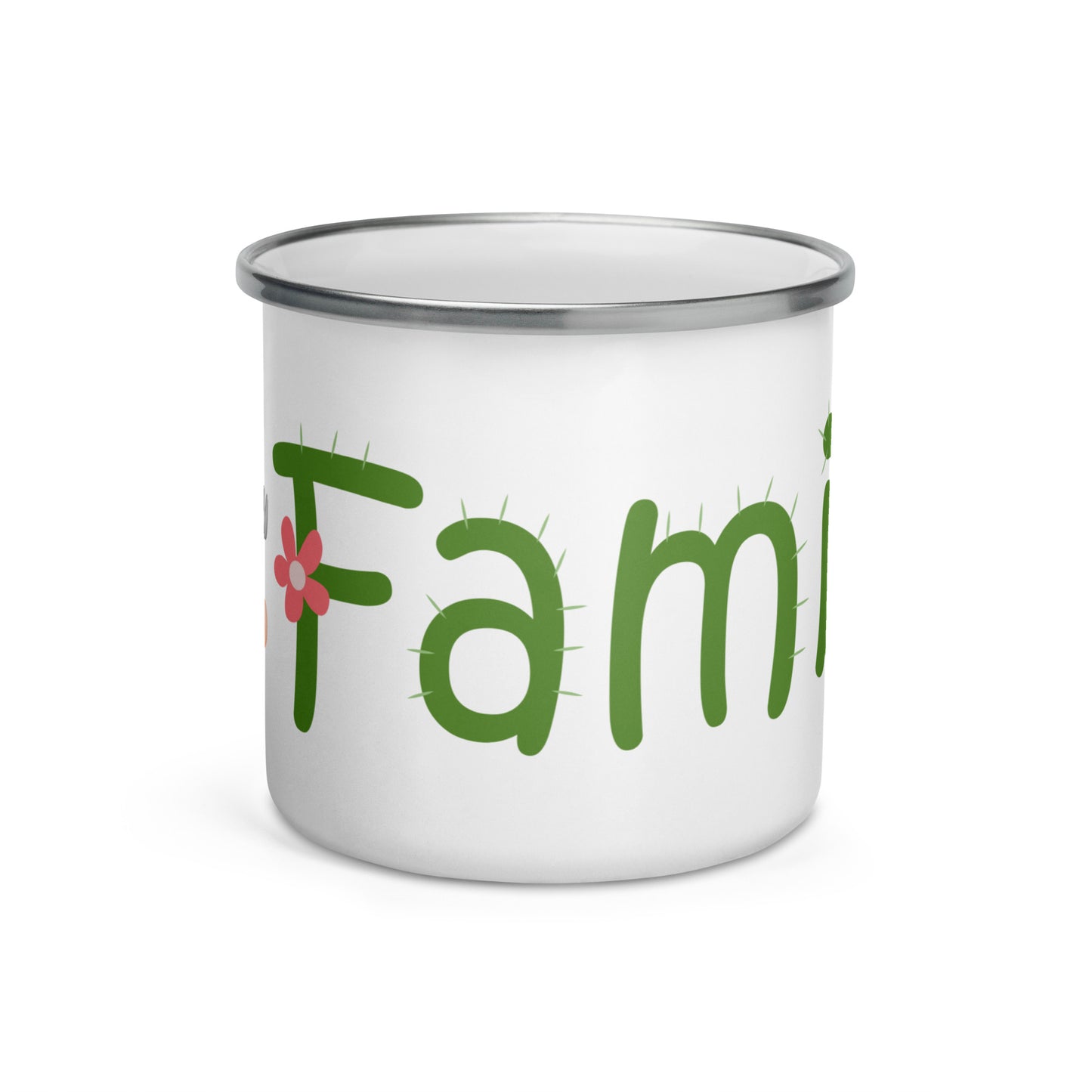Camping Enamel Mug Family Gnome