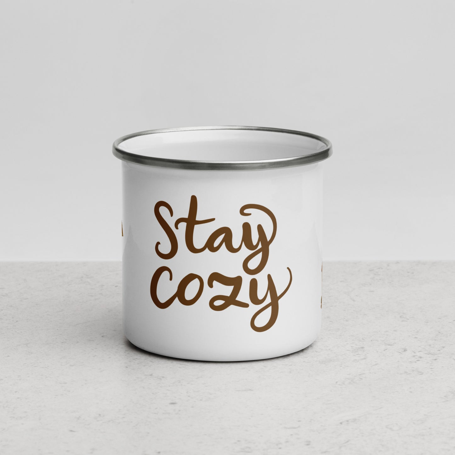 Enamel Camping Mug Gnome's House Stay Cozy