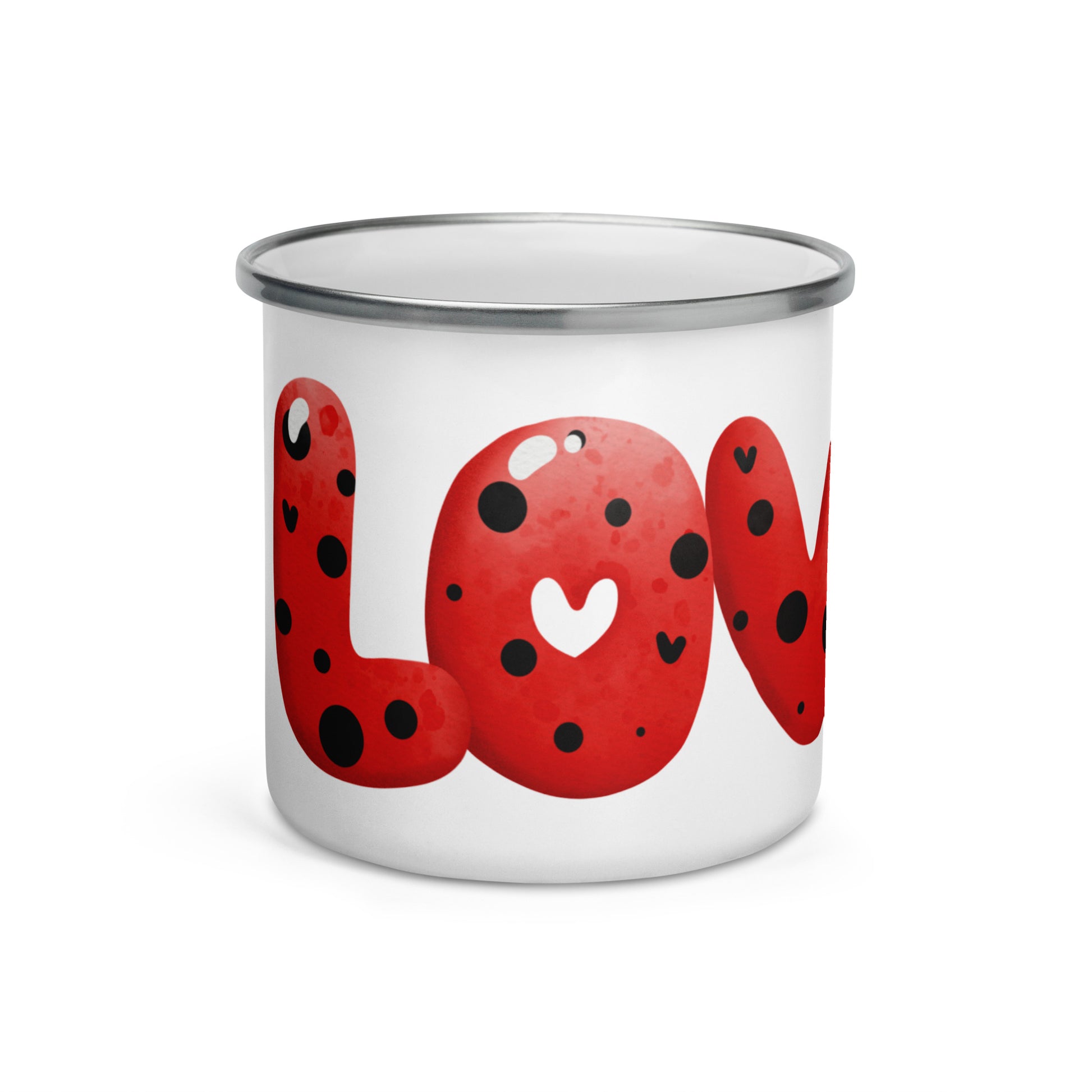 Enamel Mug Ladybug Gnome Love