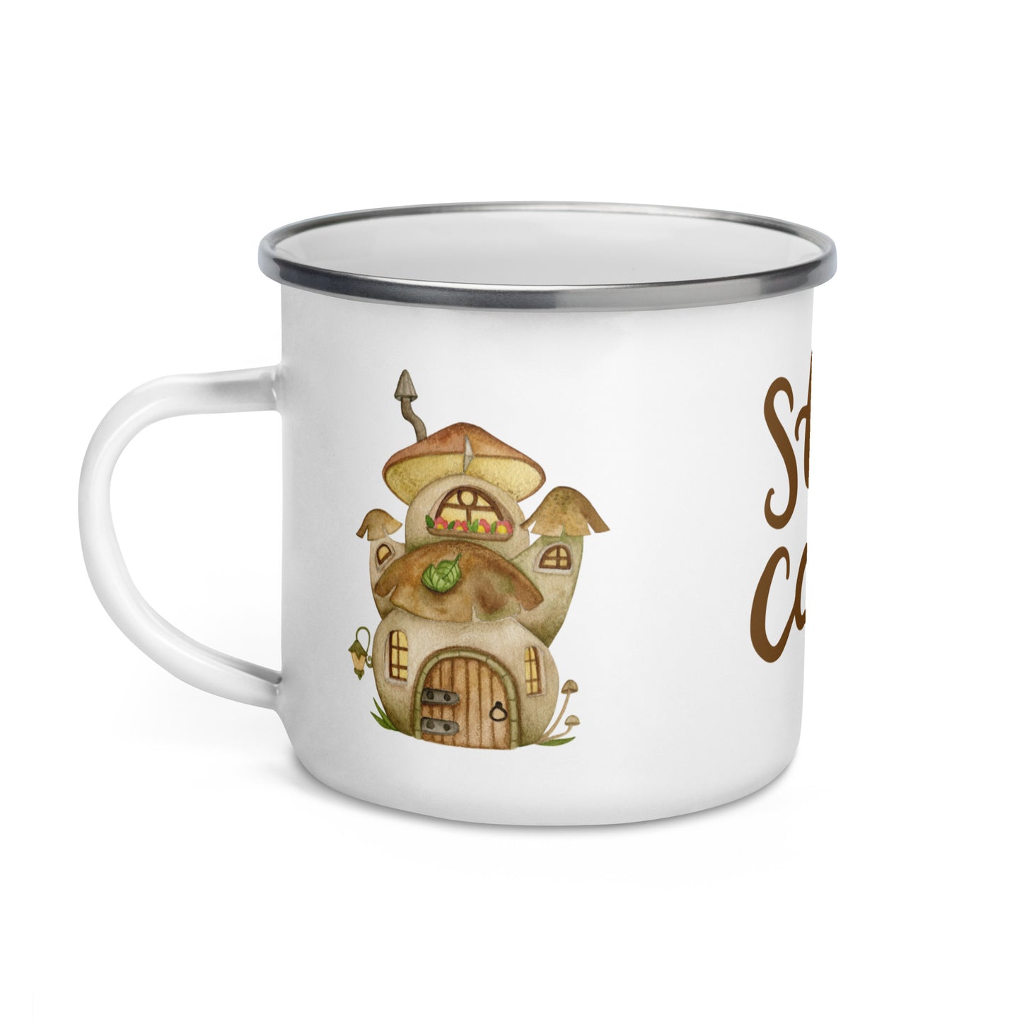 Enamel Camping Mug Gnome's House Stay Cozy