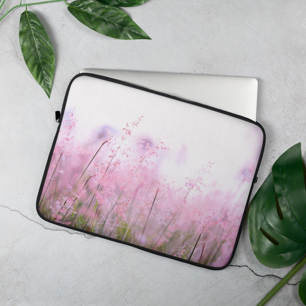Laptop Sleeve Pink Flowers - Laptop Cover