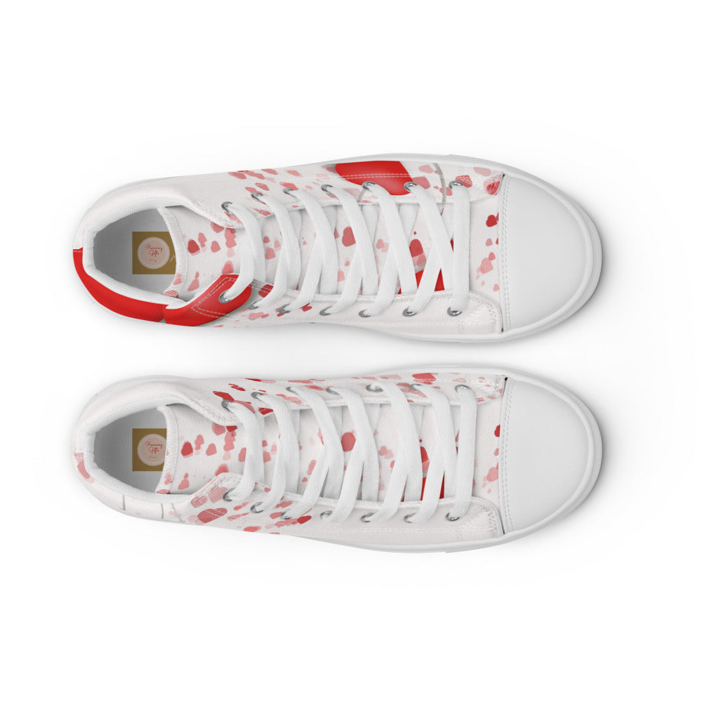 Valentine's Hearts Men’s High Top Canvas Shoes