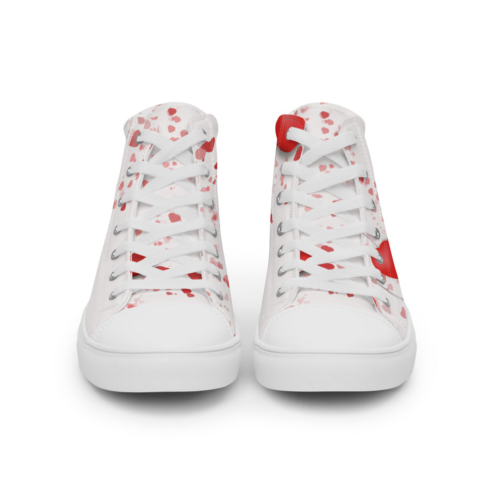 Valentine's Hearts Men’s High Top Canvas Shoes