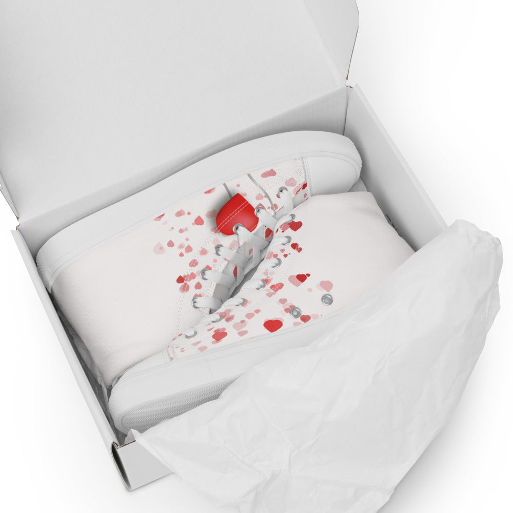 Valentine's Hearts Men’s High Top Canvas Shoes