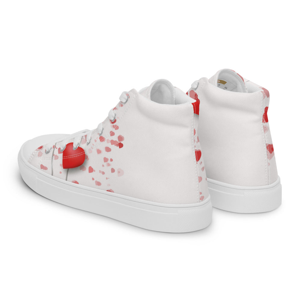 Valentine's Hearts Men’s High Top Canvas Shoes