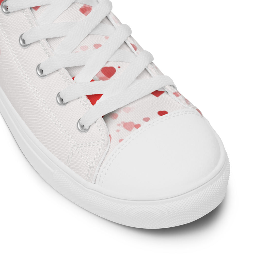 Valentine's Hearts Men’s High Top Canvas Shoes