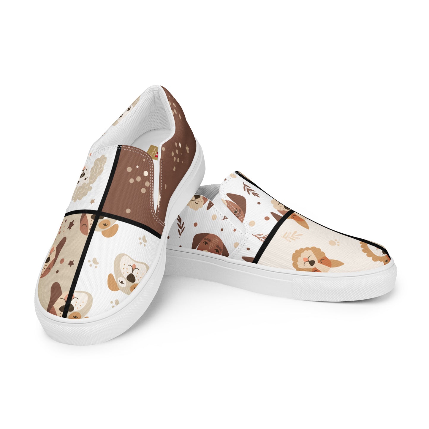Pawsome Pups on Your Feet: Men's Slip-On Canvas Shoes with Woof-tastic Dog Design - Only at Raining Gifts Design!