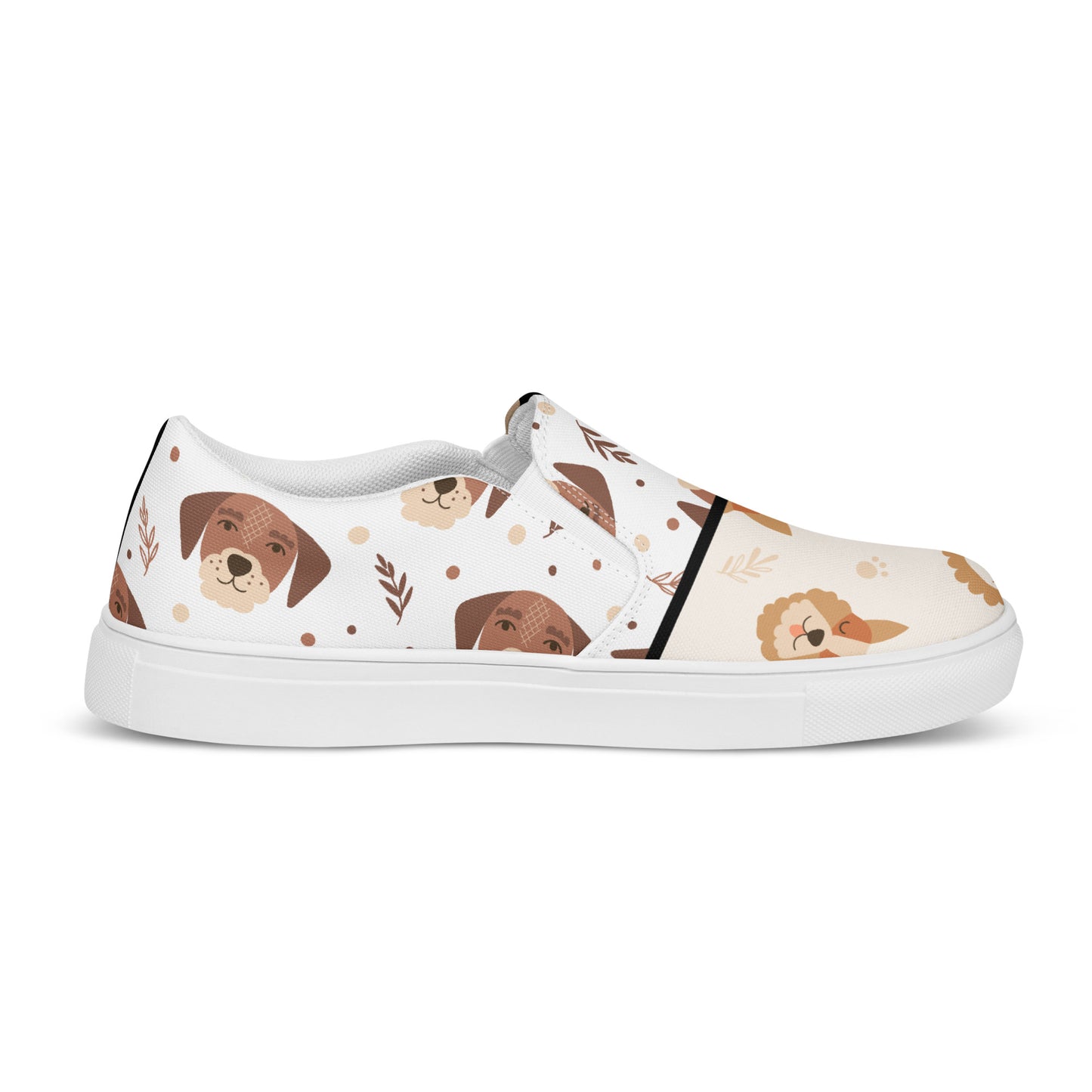 Pawsome Pups on Your Feet: Men's Slip-On Canvas Shoes with Woof-tastic Dog Design - Only at Raining Gifts Design!