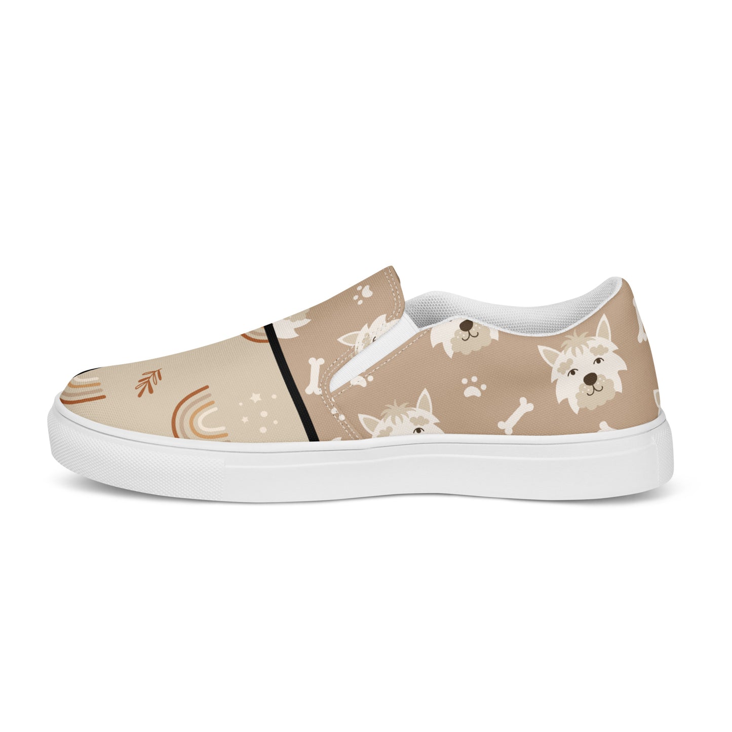 Pawsome Pups on Your Feet: Men's Slip-On Canvas Shoes with Woof-tastic Dog Design - Only at Raining Gifts Design!