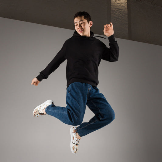 Get your paws on these Men's Slip-On Canvas Shoes with Woof-tastic Dog Design - perfect for any dog lover! From Raining Gifts Design.