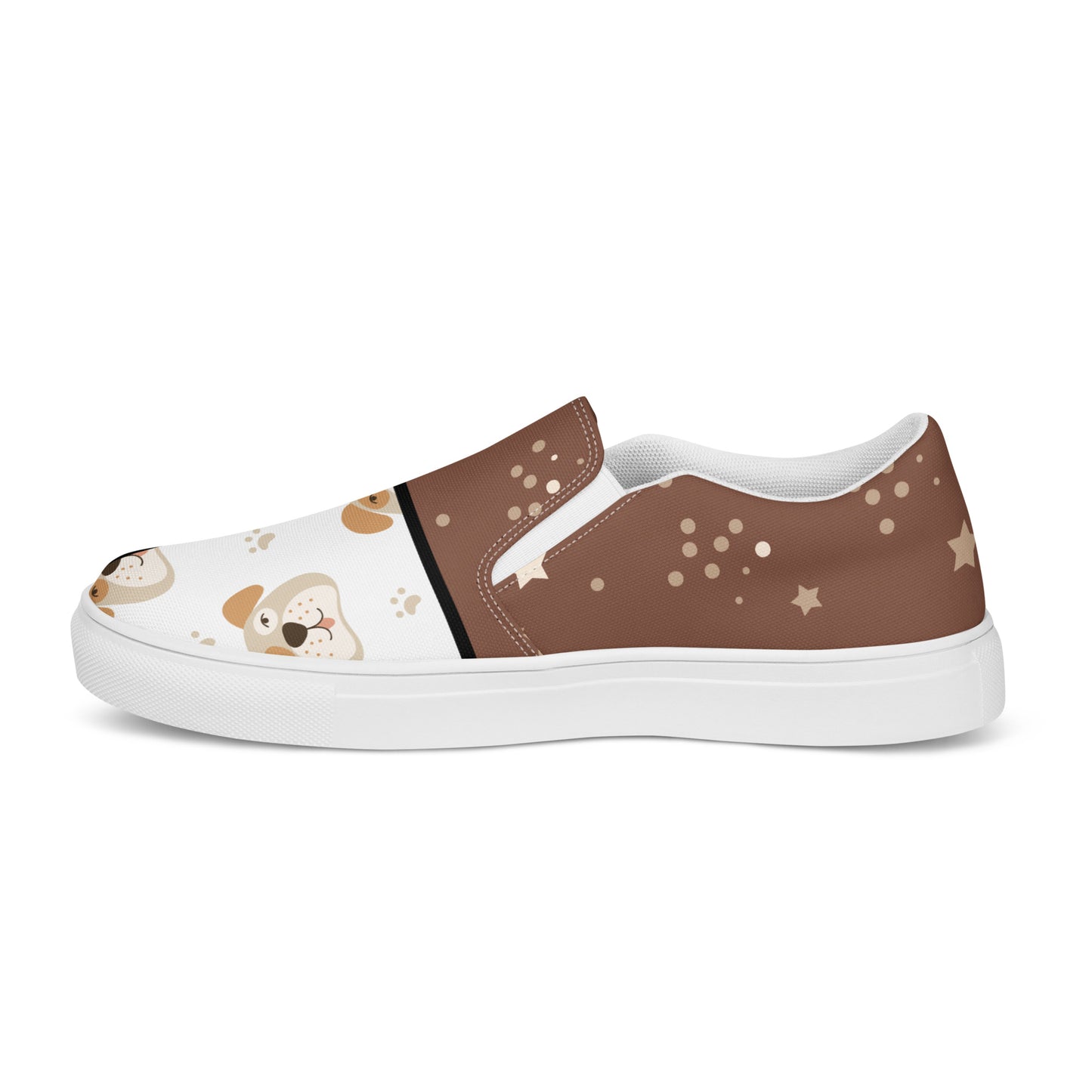 Pawsome Pups on Your Feet: Men's Slip-On Canvas Shoes with Woof-tastic Dog Design - Only at Raining Gifts Design!