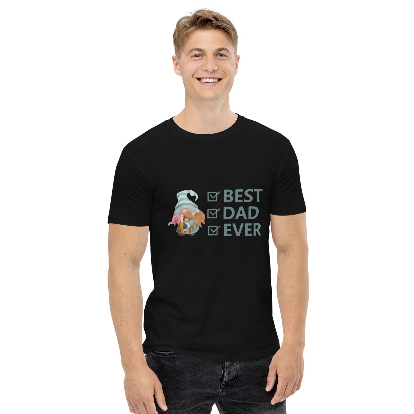 Men's Staple Tee Gift Idea for Dad Gnome Character Illustration