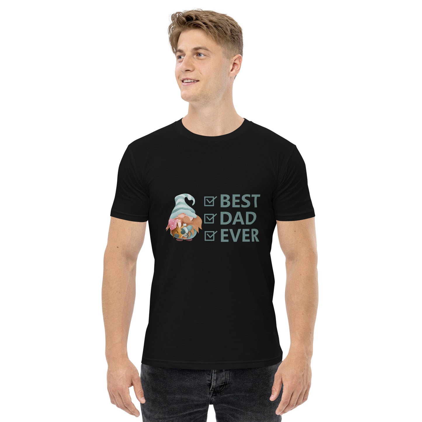 Men's Staple Tee Gift Idea for Dad Gnome Character Illustration