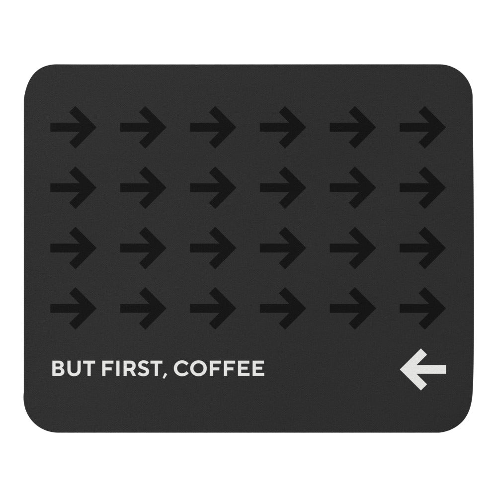 Black Grey and White Minimalist Mouse pad