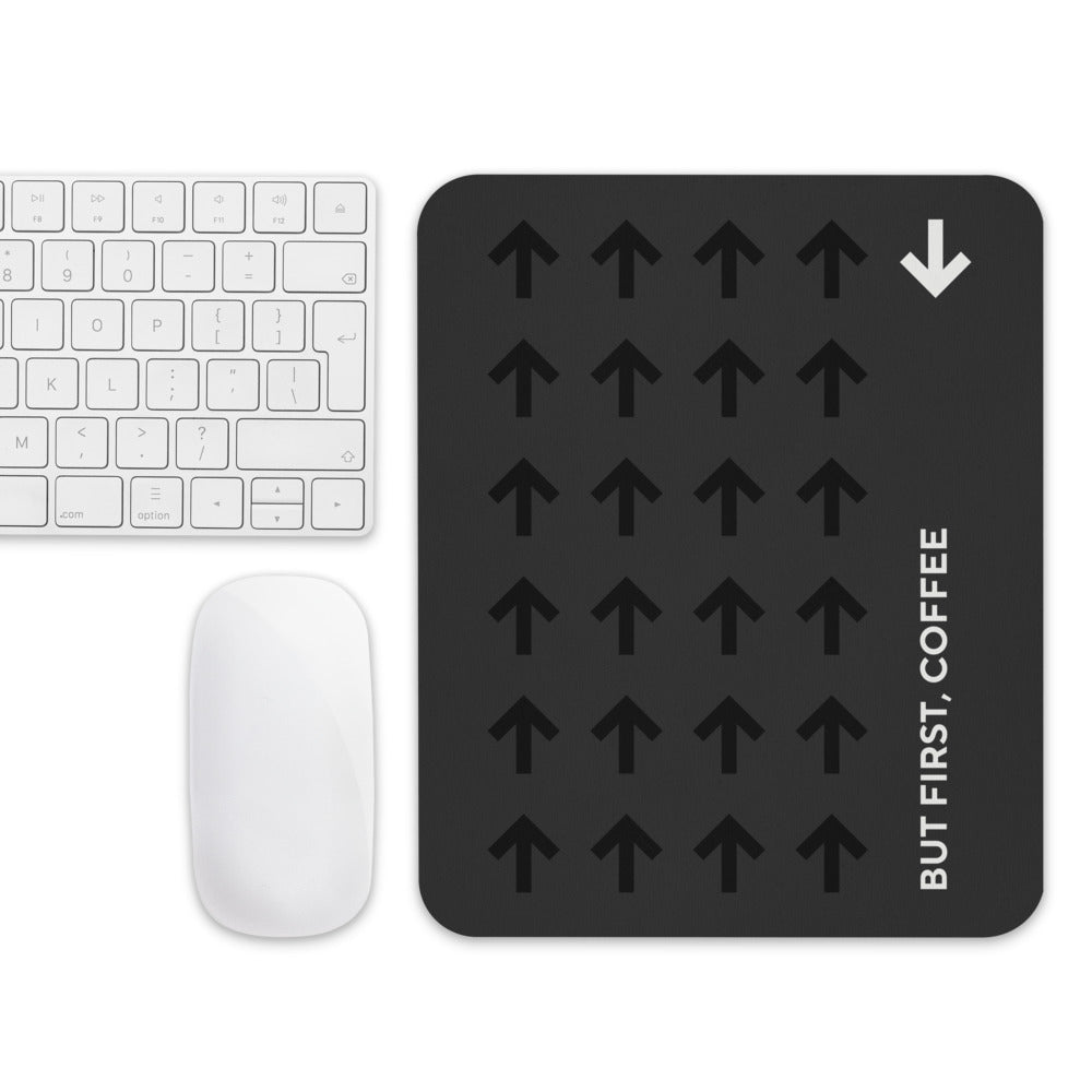 Black Grey and White Minimalist Mouse pad