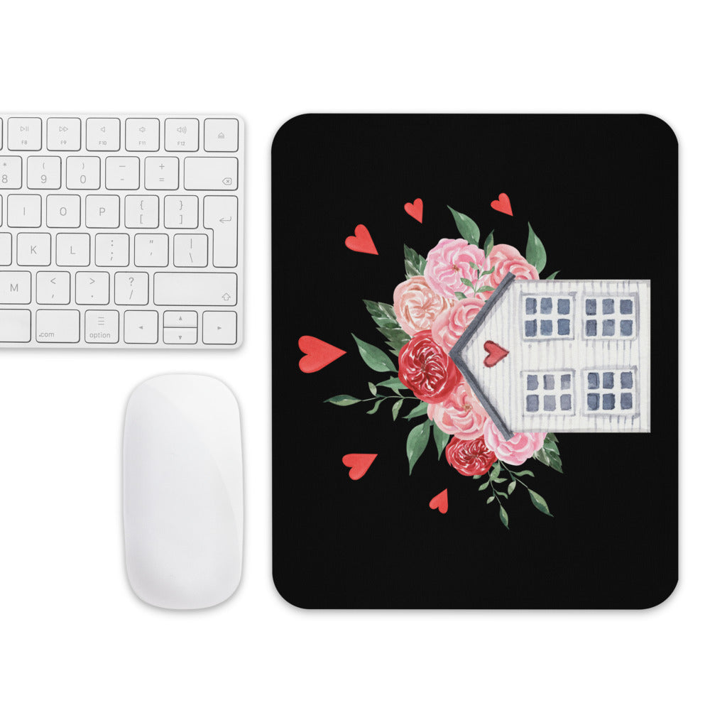 Cute Watercolour House Mouse Pad