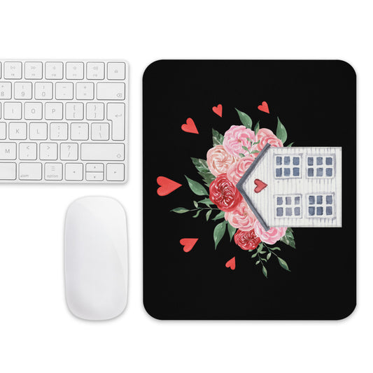 Cute Watercolour House Mouse Pad