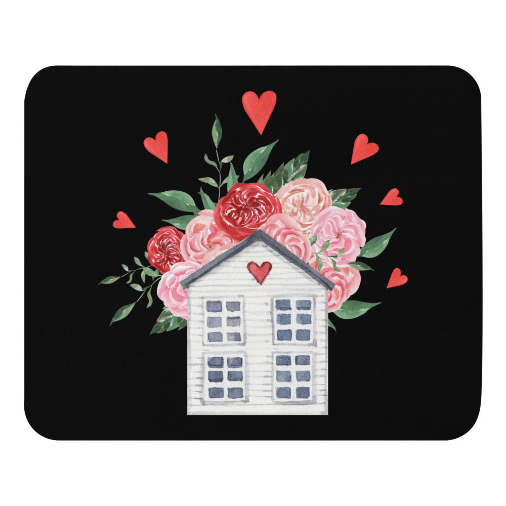 Cute Watercolour House Mouse Pad