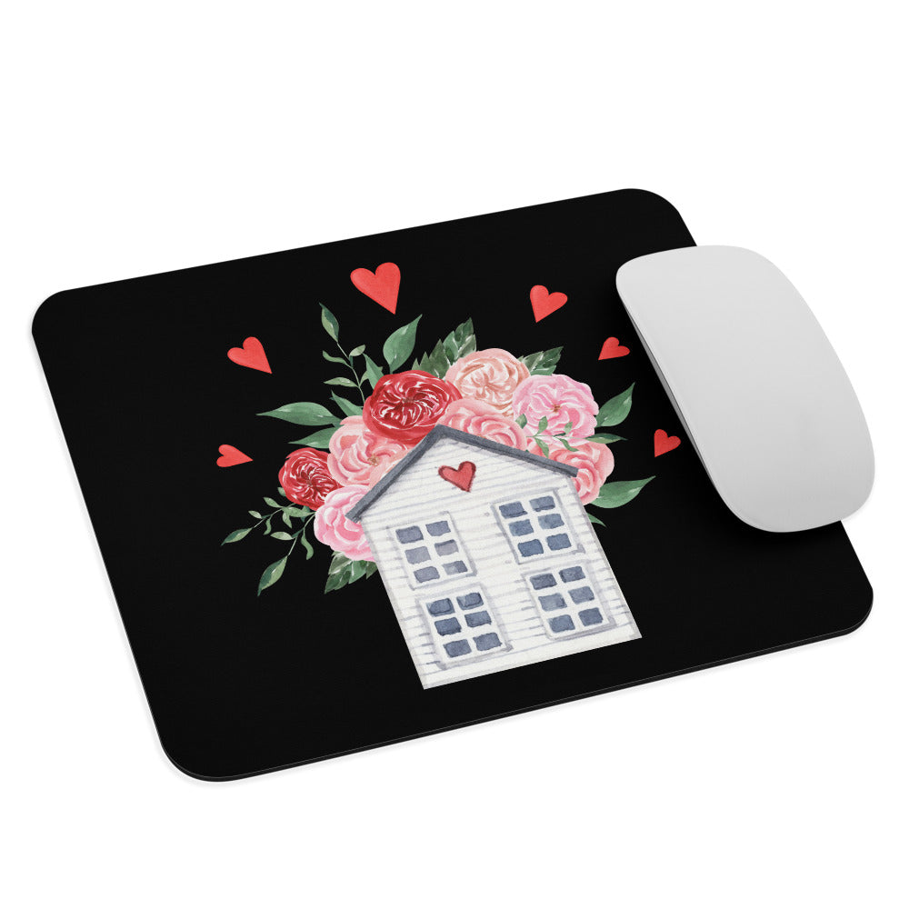 Cute Watercolour House Mouse Pad