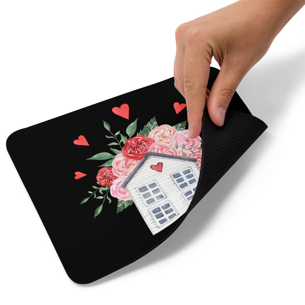 Cute Watercolour House Mouse Pad