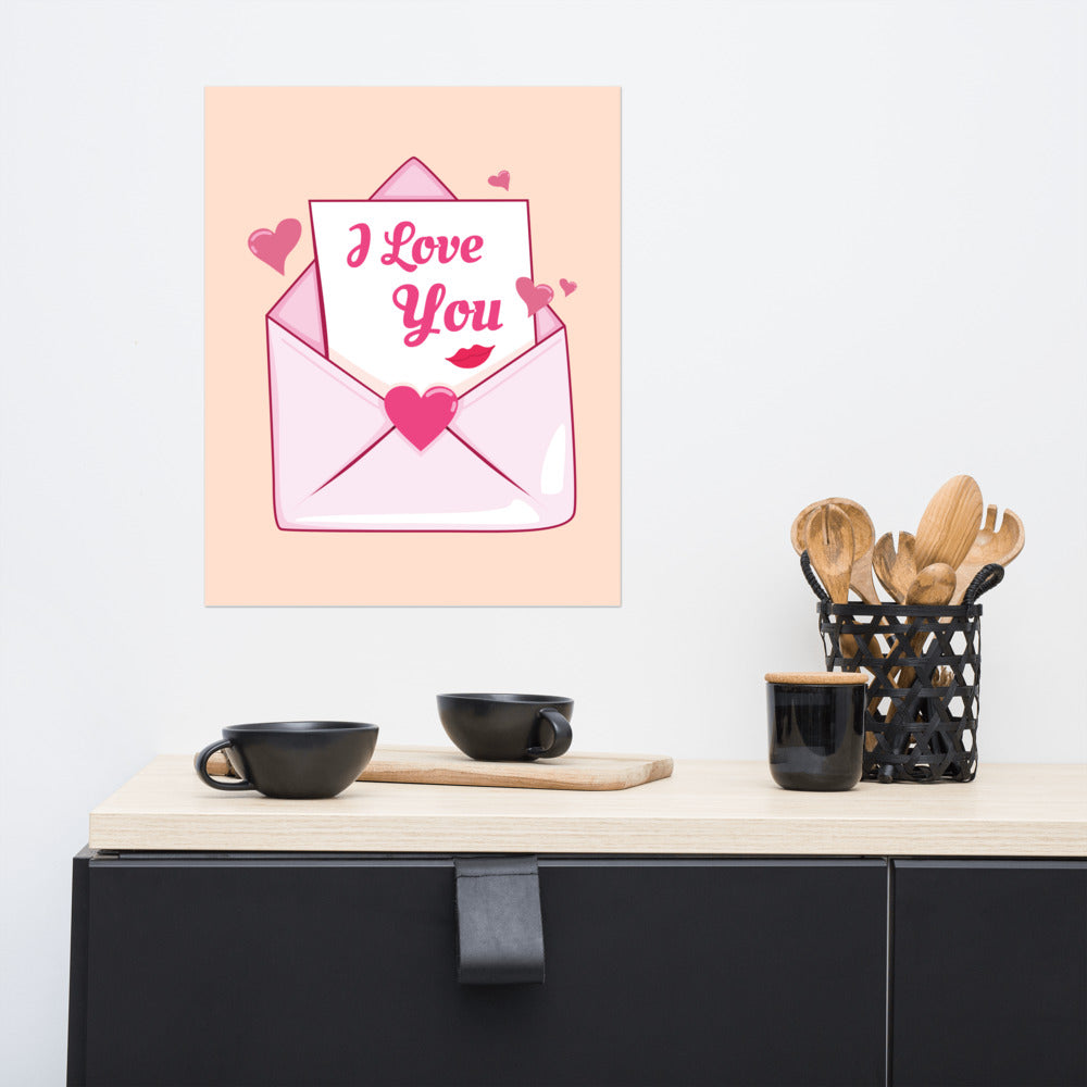 Valentine's Day Letter Photo Paper Poster