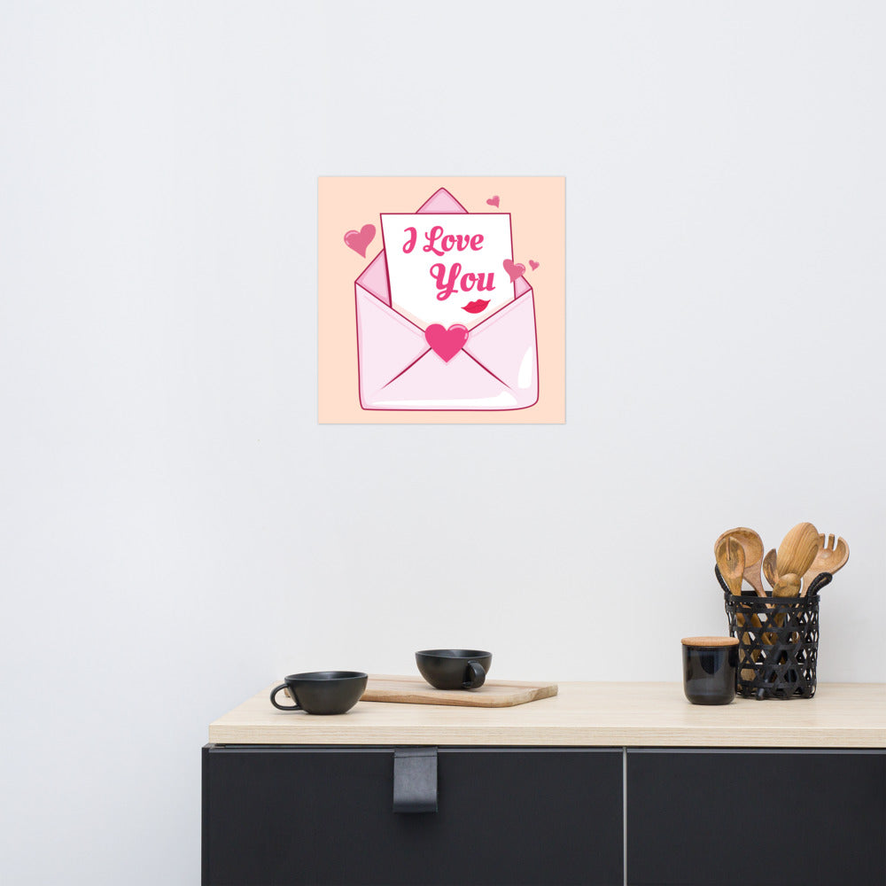 Valentine's Day Letter Photo Paper Poster