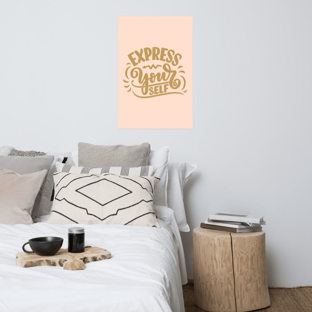 Honest Photo Paper Poster. Express Yourself! Lettering
