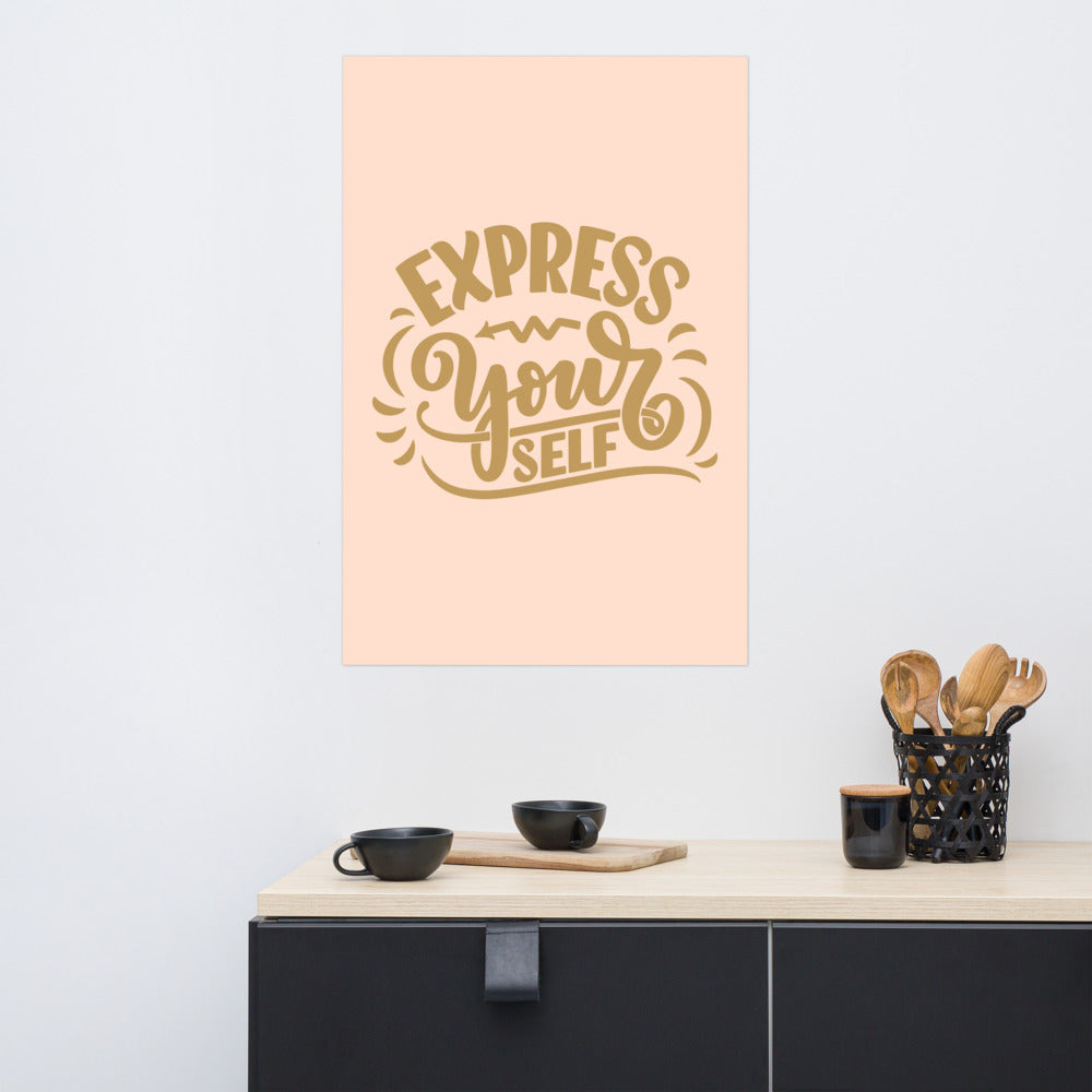 Honest Photo Paper Poster. Express Yourself! Lettering