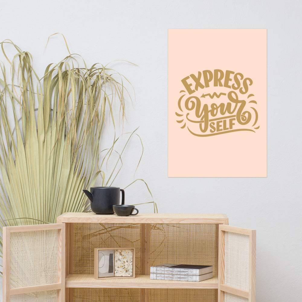 Honest Photo Paper Poster. Express Yourself! Lettering
