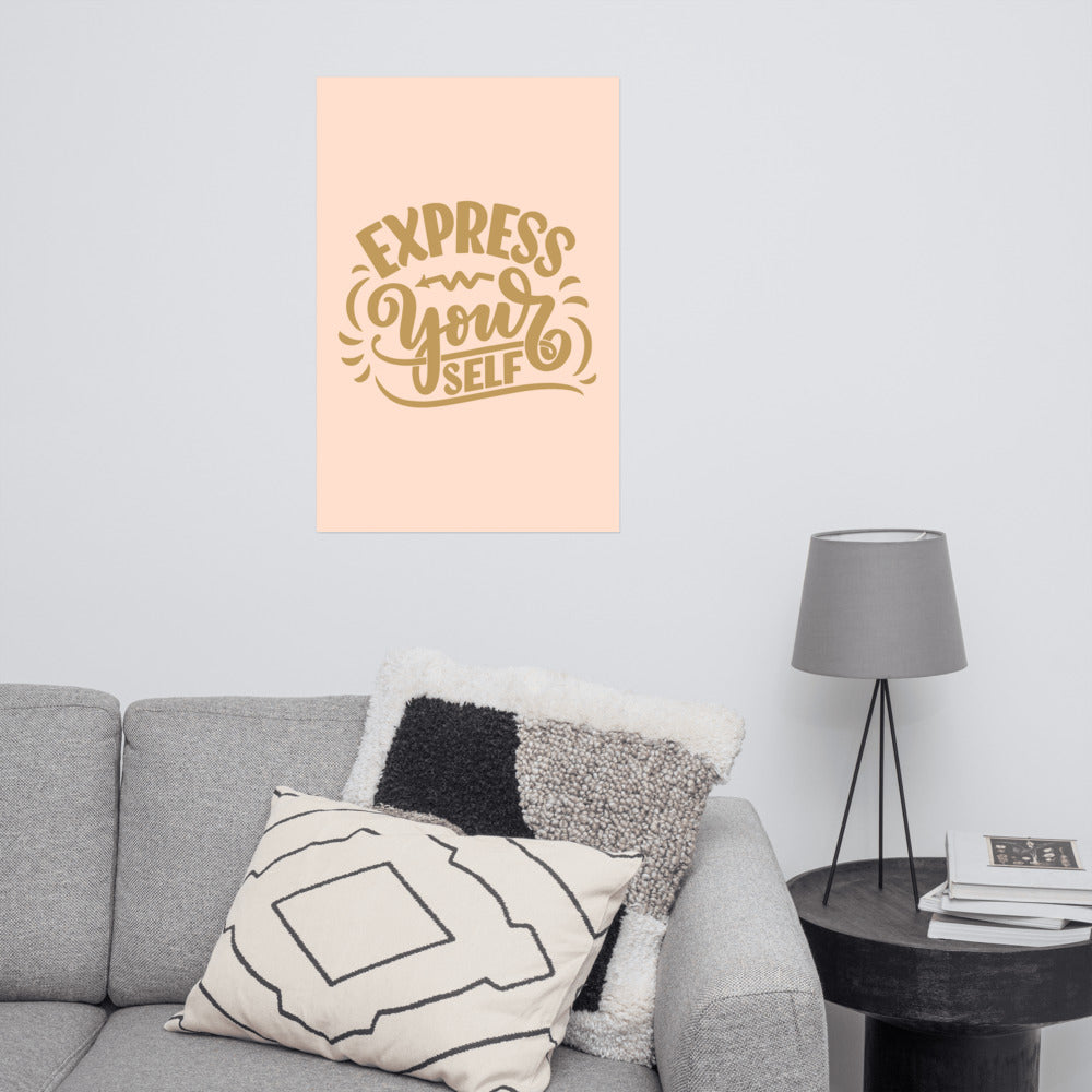 Honest Photo Paper Poster. Express Yourself! Lettering